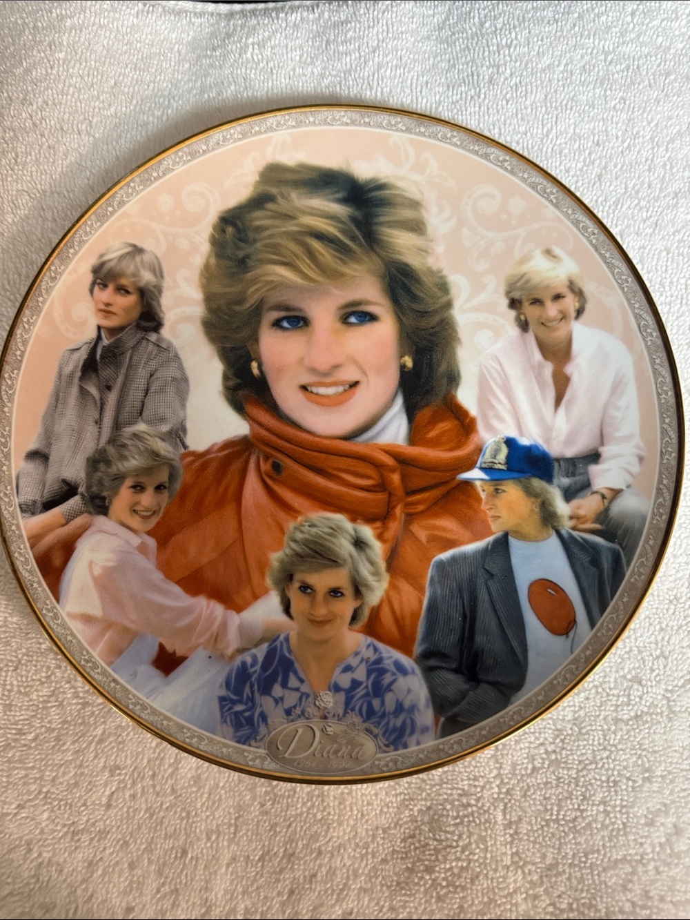 Princess Diana Danbury Mint #A3352 Royal Worcester Collector Plate 23k Border